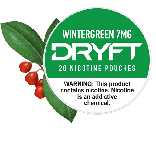 Dryft Wintergreen 7mg Nicotine Pouches