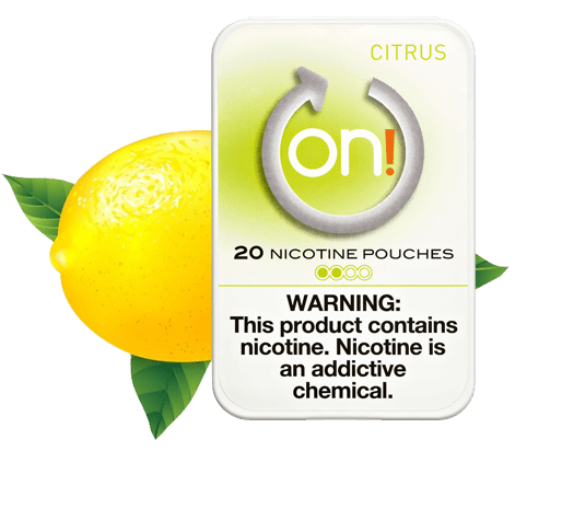 On! Citrus 2mg Nicotine Pouches